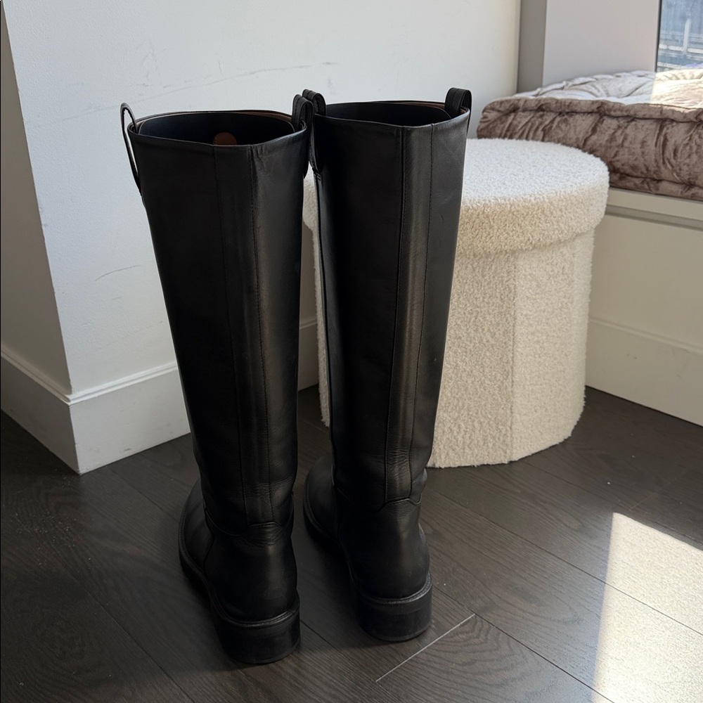 Flattered Frances Black Leather Boots - 41 - Picture 4 of 8